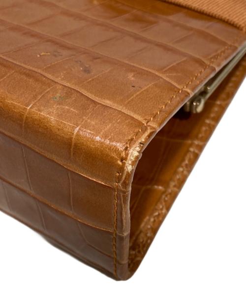 Salvatore Ferragamo（サルヴァトーレ フェラガモ）Salvatore Ferragamo (サルヴァトーレ フェラガモ) ヴァラリボン チェーンショルダーバッグ ブラウンの古着・服飾アイテム