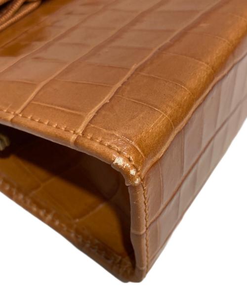 Salvatore Ferragamo（サルヴァトーレ フェラガモ）Salvatore Ferragamo (サルヴァトーレ フェラガモ) ヴァラリボン チェーンショルダーバッグ ブラウンの古着・服飾アイテム