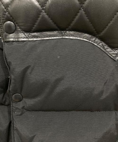 SKULL FLIGHT（スカルフライト）SKULL FLIGHT (スカルフライト) レザー切替ダウンベスト ブラック サイズ:XLの古着・服飾アイテム