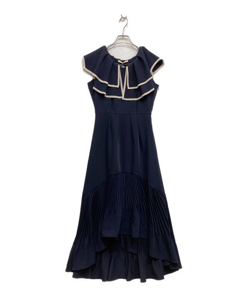 MISTREASS（ミストレアス）MISTREASS (ミストレアス) Bicolor Ruffle Pleated Dress ネイビー サイズ:FREEの古着・服飾アイテム