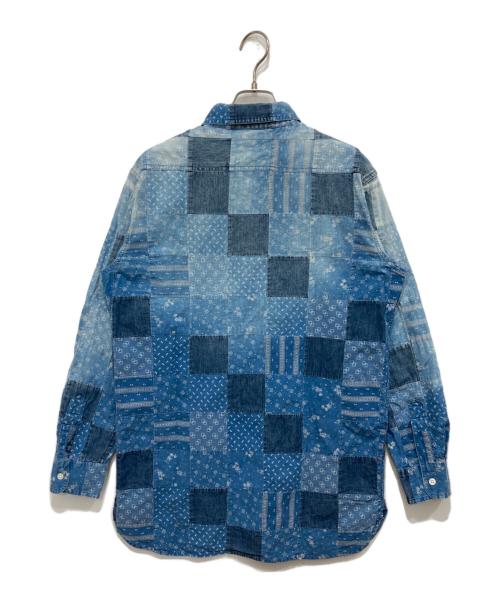 POLO RALPH LAUREN（ポロ・ラルフローレン）POLO RALPH LAUREN (ポロ・ラルフローレン) パッチワークシャツ ブルー サイズ:Mの古着・服飾アイテム