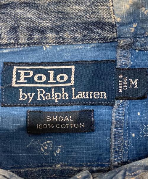 POLO RALPH LAUREN（ポロ・ラルフローレン）POLO RALPH LAUREN (ポロ・ラルフローレン) パッチワークシャツ ブルー サイズ:Mの古着・服飾アイテム
