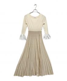 lieulien lul（リュリアン エルユーエル）の古着「フレア袖 バイカラーニット」｜アイボリー