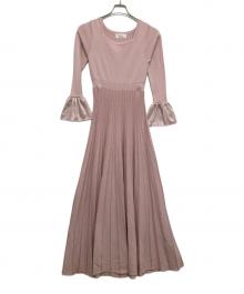 lieulien lul（リュリアン エルユーエル）の古着「フレア袖 バイカラーニット」｜ピンク