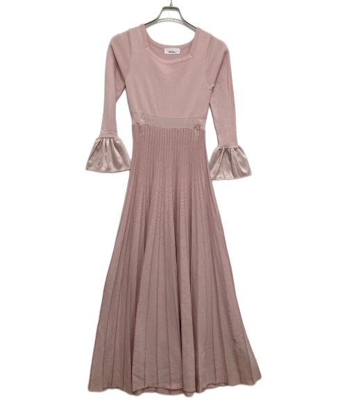 lieulien lul（リュリアン エルユーエル）lieulien lul (リュリアン エルユーエル) フレア袖 バイカラーニット ピンク サイズ:Mの古着・服飾アイテム