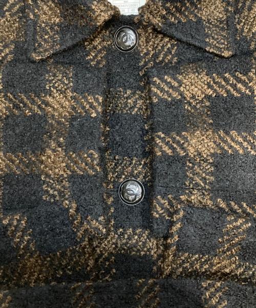 CHANEL（シャネル）CHANEL (シャネル) ココマークツイードコート ブラウン サイズ:40(M)の古着・服飾アイテム