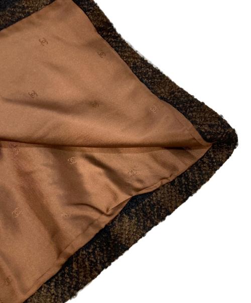 CHANEL（シャネル）CHANEL (シャネル) ココマークツイードコート ブラウン サイズ:40(M)の古着・服飾アイテム