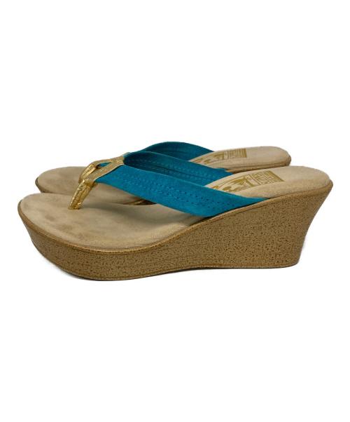 ISLAND SLIPPER（アイランドスリッパ）ISLAND SLIPPER (アイランドスリッパ) トングウェッジソールサンダル ベージュ サイズ:6の古着・服飾アイテム