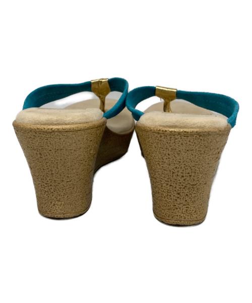 ISLAND SLIPPER（アイランドスリッパ）ISLAND SLIPPER (アイランドスリッパ) トングウェッジソールサンダル ベージュ サイズ:6の古着・服飾アイテム