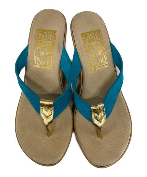 ISLAND SLIPPER（アイランドスリッパ）ISLAND SLIPPER (アイランドスリッパ) トングウェッジソールサンダル ベージュ サイズ:6の古着・服飾アイテム