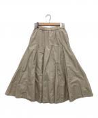 23区ニジュウサンク）の古着「ナイロンコットンタフタ フレア スカート」｜ベージュ