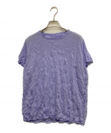 me ISSEY MIYAKE（ミーイッセイ ミヤケ）の古着「MERINGUE T-SHIRT」｜パープル