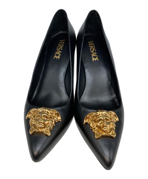 VERSACE（ヴェルサーチェ）VERSACE (ヴェルサーチェ) ハイヒールパンプス ブラック サイズ:38の古着・服飾アイテム