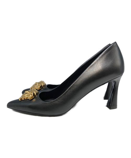 VERSACE（ヴェルサーチェ）VERSACE (ヴェルサーチェ) ハイヒールパンプス ブラック サイズ:38の古着・服飾アイテム