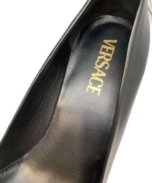 VERSACE（ヴェルサーチェ）VERSACE (ヴェルサーチェ) ハイヒールパンプス ブラック サイズ:38の古着・服飾アイテム