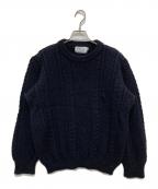Kerry Woollen Mills×FREAK'S STOREケリーウールンミルズ×フリークスストア）の古着「別注ケーブルニット」｜ネイビー