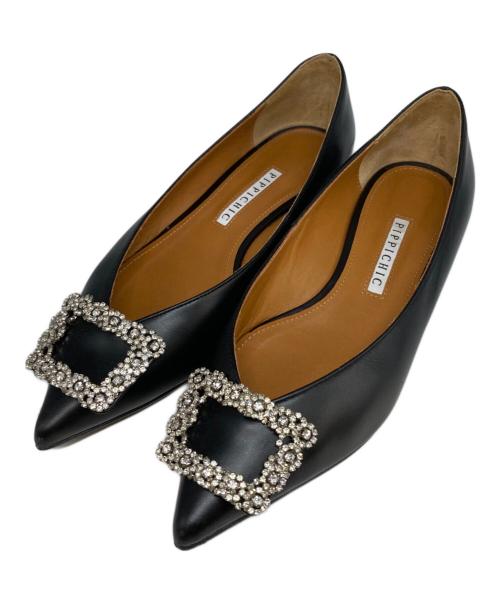 Pippichic（ピッピシック）Pippichic (ピッピシック) ANNA V JEWERLY ビジュー パンプス ブラック サイズ:24cmの古着・服飾アイテム