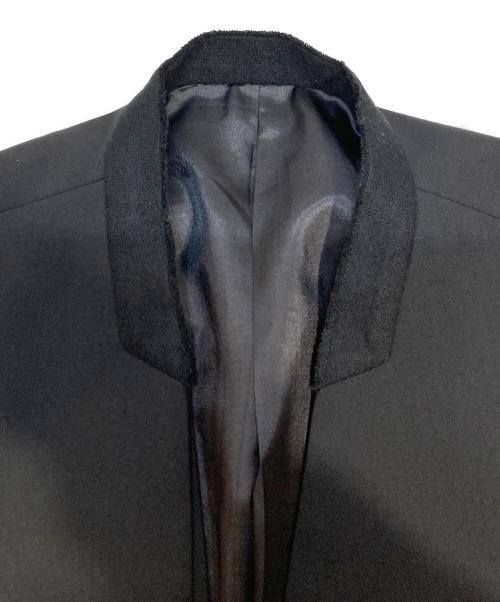 LE CIEL BLEU（ルシェルブルー）LE CIEL BLEU (ルシェルブルー) ダブルブレストカラーレスジャケット / Double Breast Collarless Jacket ブラック サイズ:S (36)の古着・服飾アイテム