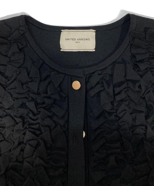 UNITED ARROWS TOKYO（ユナイテッドアローズトウキョウ）UNITED ARROWS TOKYO (ユナイテッドアローズトウキョウ) フリルニットベスト ブラック サイズ:freeの古着・服飾アイテム