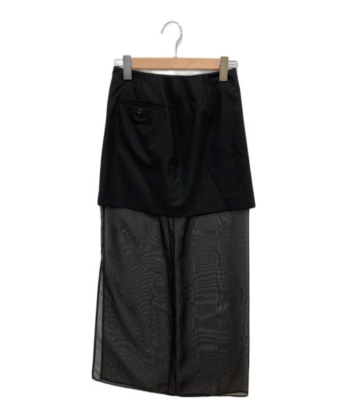 LE CIEL BLEU（ルシェルブルー）LE CIEL BLEU (ルシェルブルー) シアーブレンドペンシルスカート/Sheer-Blend Pencil Skir ブラック サイズ:S (36)の古着・服飾アイテム