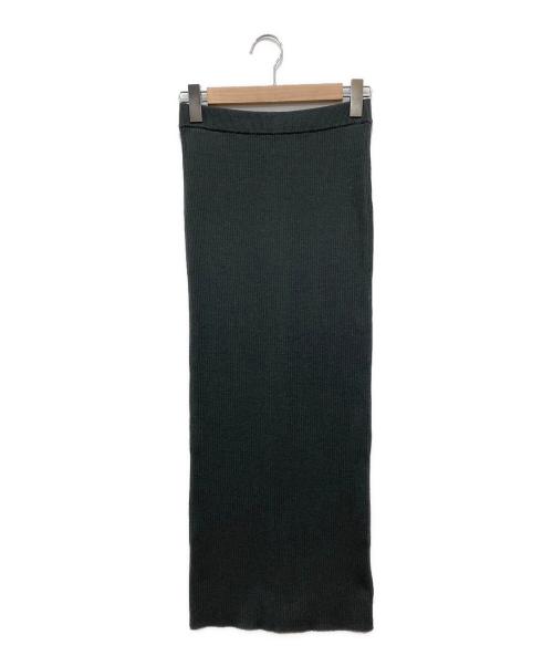 Whim Gazette（ウィムガゼット）Whim Gazette (ウィムガゼット) ZIPリブスカート グレー サイズ:Freeの古着・服飾アイテム