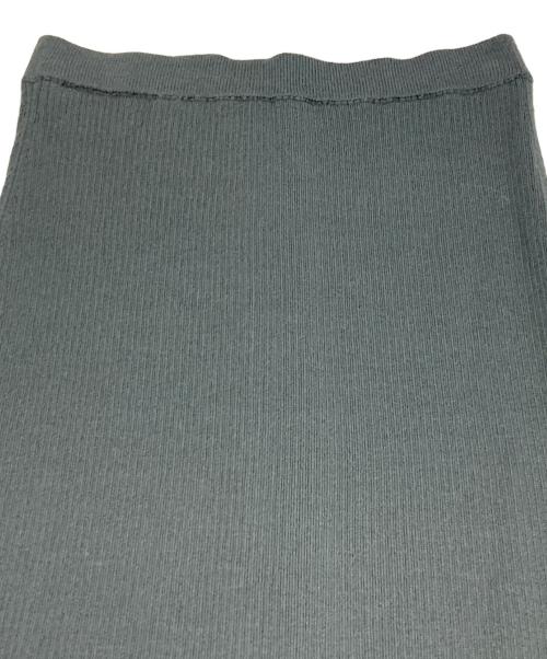 Whim Gazette（ウィムガゼット）Whim Gazette (ウィムガゼット) ZIPリブスカート グレー サイズ:Freeの古着・服飾アイテム