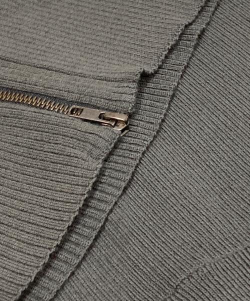 Whim Gazette（ウィムガゼット）Whim Gazette (ウィムガゼット) ZIPリブスカート グレー サイズ:Freeの古着・服飾アイテム