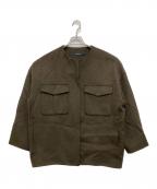 JOURNAL STANDARDジャーナルスタンダード）の古着「クルーネックミドルショートコート」｜オリーブ