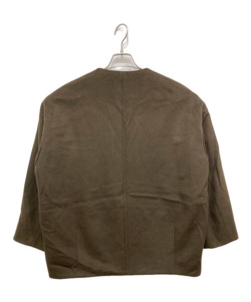 JOURNAL STANDARD（ジャーナルスタンダード）JOURNAL STANDARD (ジャーナルスタンダード) クルーネックミドルショートコート オリーブ サイズ:Sの古着・服飾アイテム