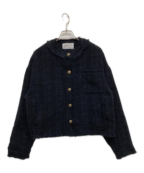 LAZO N33°（ラソ エヌ サーティースリーディグリーズ）LAZO N33° (ラソ エヌ サーティースリーディグリーズ) ツイードジャケット ネイビー サイズ:Freeの古着・服飾アイテム
