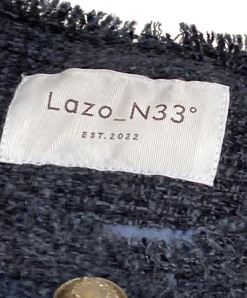 LAZO N33°（ラソ エヌ サーティースリーディグリーズ）LAZO N33° (ラソ エヌ サーティースリーディグリーズ) ツイードジャケット ネイビー サイズ:Freeの古着・服飾アイテム