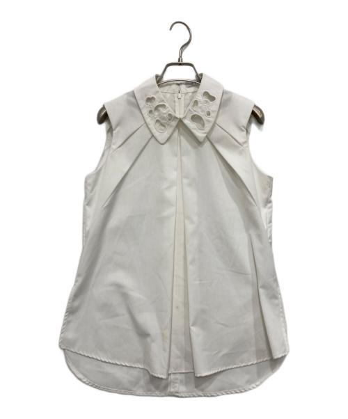 BLANC L'AUBE（ローブブラン）BLANC L'AUBE (ローブブラン) Embroidery collar Blouse ホワイト サイズ:FREEの古着・服飾アイテム