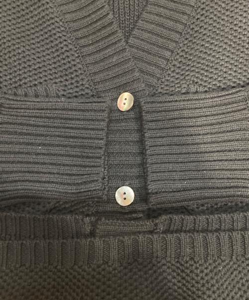 L'AUBE BLANC（ローブ ブラン）L'AUBE BLANC (ローブ ブラン) Basket Knit Cardigan ブラック サイズ:Freeの古着・服飾アイテム