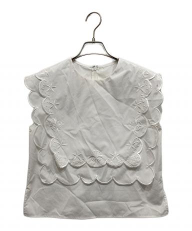 roughlow ラフローBalloon Blouseバルーンブラウス 中古・古着通販】roughlow (ラフロー) embroidery scallop blouse