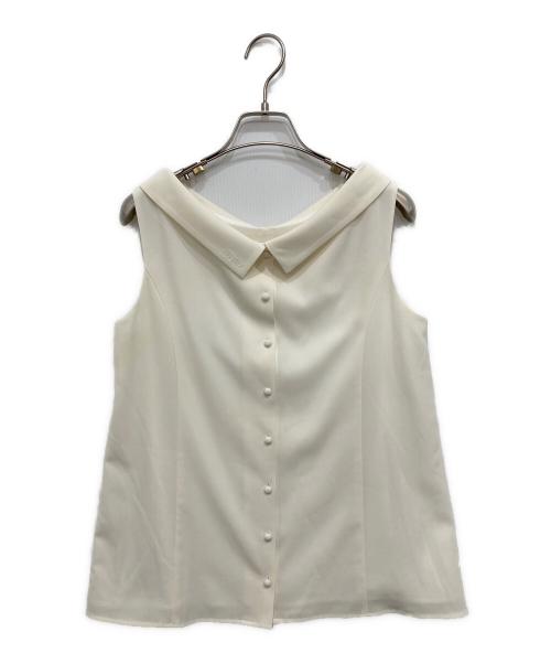 FOXEY NEWYORK（フォクシーニューヨーク）FOXEY NEWYORK (フォクシーニューヨーク) フリージアブラウス ホワイト サイズ:SIZE L(40)の古着・服飾アイテム