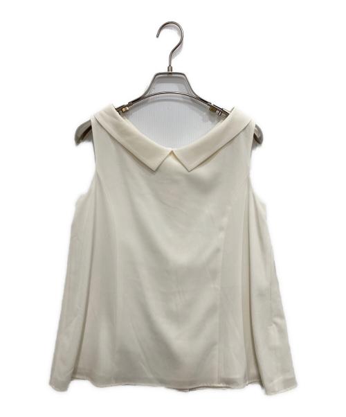 FOXEY NEWYORK（フォクシーニューヨーク）FOXEY NEWYORK (フォクシーニューヨーク) フリージアブラウス ホワイト サイズ:SIZE L(40)の古着・服飾アイテム