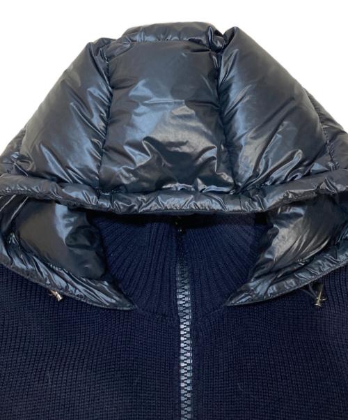 MONCLER（モンクレール）MONCLER (モンクレール) MAGLIONE TRICOT CARDIGAN ネイビー×ブラック サイズ:Sの古着・服飾アイテム