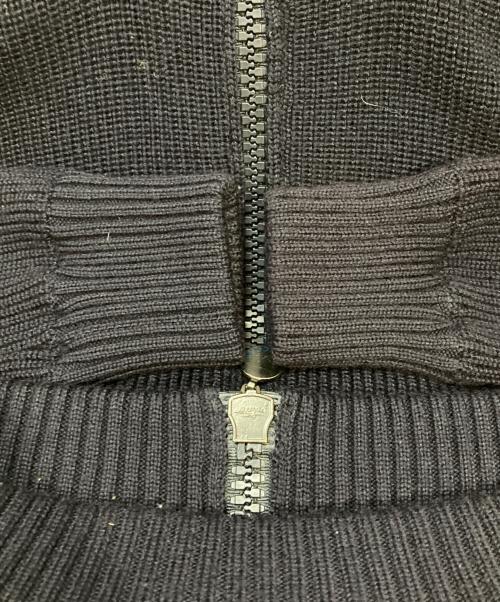 MONCLER（モンクレール）MONCLER (モンクレール) MAGLIONE TRICOT CARDIGAN ネイビー×ブラック サイズ:Sの古着・服飾アイテム