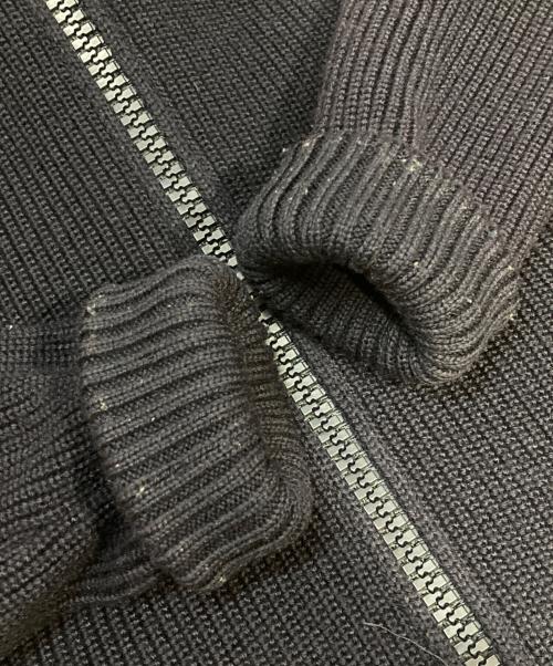 MONCLER（モンクレール）MONCLER (モンクレール) MAGLIONE TRICOT CARDIGAN ネイビー×ブラック サイズ:Sの古着・服飾アイテム