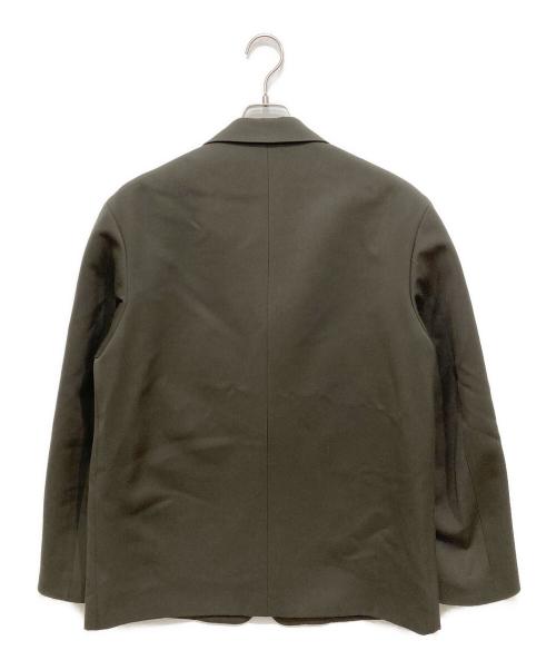 edition（エディション）Edition (エディション) ヴィンテージサテン 2Bテーラードジャケット カーキ サイズ:Mの古着・服飾アイテム
