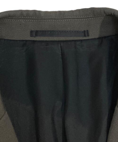 edition（エディション）Edition (エディション) ヴィンテージサテン 2Bテーラードジャケット カーキ サイズ:Mの古着・服飾アイテム