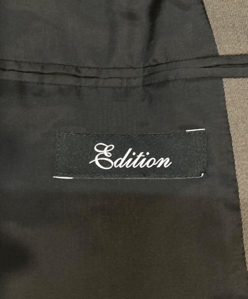 edition（エディション）Edition (エディション) ヴィンテージサテン 2Bテーラードジャケット カーキ サイズ:Mの古着・服飾アイテム
