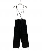 editionエディション）の古着「SUMMER WOOL サスペンダーパンツ」｜ブラック