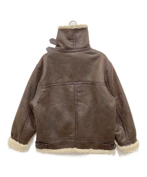 UNGRID（アングリッド）UNGRID (アングリッド) フェイクムートンボアブルゾン ブラウン サイズ:Mの古着・服飾アイテム