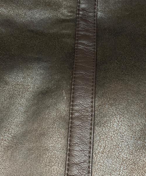 UNGRID（アングリッド）UNGRID (アングリッド) フェイクムートンボアブルゾン ブラウン サイズ:Mの古着・服飾アイテム