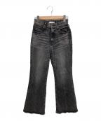 moussyマウジー）の古着「MVS BLACK FLARE デニムパンツ」｜ブラック