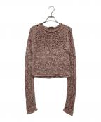 Acne studiosアクネ ストゥディオス）の古着「クロップドレースセーター」｜ピンク