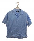 POLO RALPH LAURENポロ・ラルフローレン）の古着「リネン混オープンカラーシャツ」｜スカイブルー