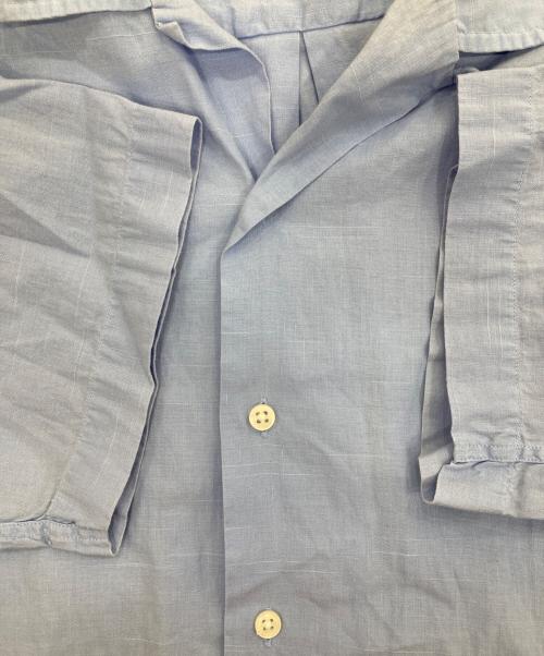POLO RALPH LAUREN（ポロ・ラルフローレン）POLO RALPH LAUREN (ポロ・ラルフローレン) リネン混オープンカラーシャツ スカイブルー サイズ:Mの古着・服飾アイテム