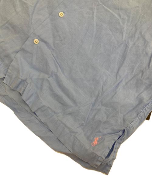 POLO RALPH LAUREN（ポロ・ラルフローレン）POLO RALPH LAUREN (ポロ・ラルフローレン) リネン混オープンカラーシャツ スカイブルー サイズ:Mの古着・服飾アイテム